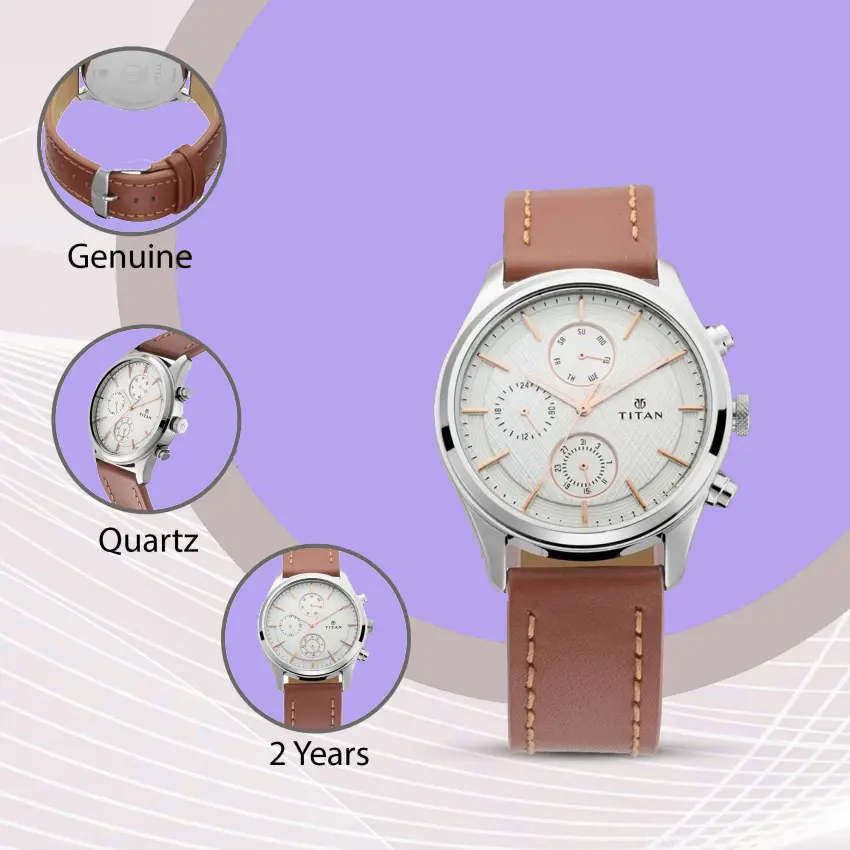 Titan Analog Neo Workwear Silver Dial Men's Watch- 1805SL01